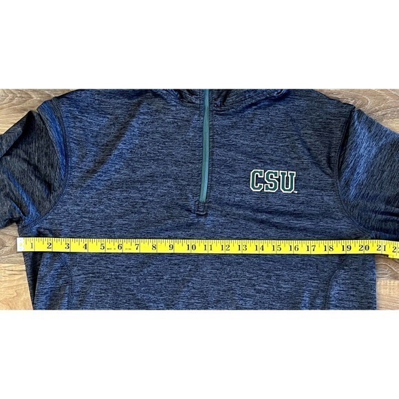 Colorado‎ State University Colosseum Mens Black Marbled LS Shirt 1/4 Zip… - Picture 3 of 9
